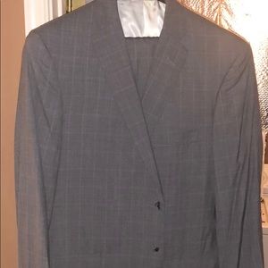 Custom grey plaid suit